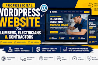 create a wordpress website for plumbers electricians and contractors