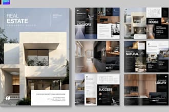 design real estate offering memorandum brochure, property listing booklet