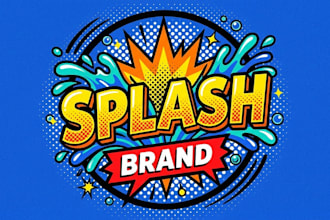 design a bold pop art logo for your brand