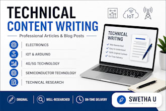 write technical articles on electronics, iot, arduino and 5g