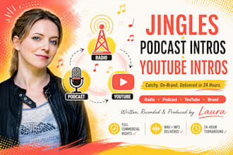 write and create viral jingle radio jingle podcast intro youtube intro in 24hrs