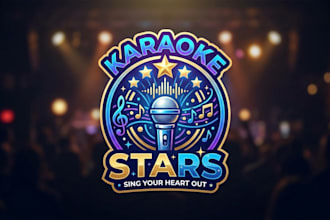 design a fun and professional karaoke logo for your brand