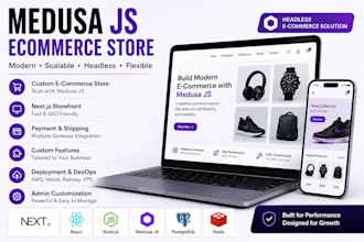 build medusa js headless ecommerce website using next js