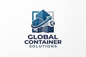 design a professional containers logo for your business