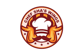 design new restaurant chef wings logo for you