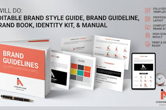 do editable brand style guide brand guideline brand book identity kit and manual