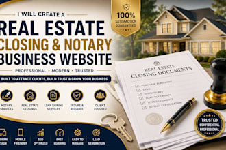 create real estate closing and notary business website