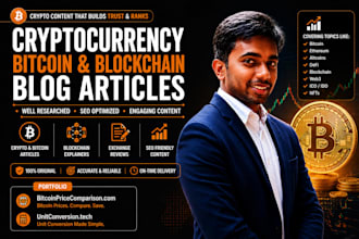 write cryptocurrency bitcoin and blockchain blog articles