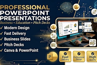design modern powerpoint presentations and business slides