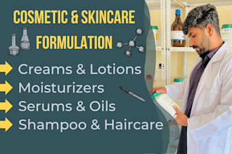 be your cosmetic chemist for skincare haircare and cosmetic formulation