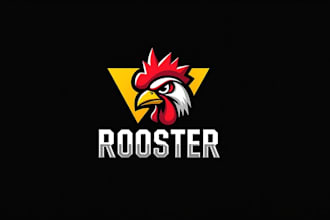create an eye catching rooster mascot logo in one day