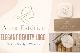 design an elegant beauty logo for your clinic wellness
