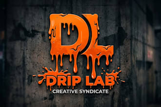 design a bold dripping logo for your brand