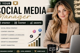 be your social media manager social media creator social media marketing
