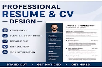 design professional resume, cv, and cover letter