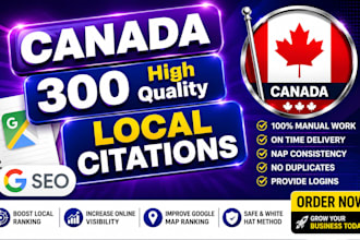 build canadian local citations to improve local SEO rankings
