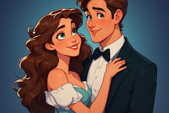 make couple portrait illustration