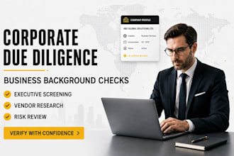 corporate due diligence and business background checks