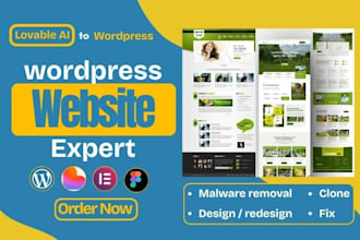 build wordpress website, lovable al to wordpress, wordpress malware removal
