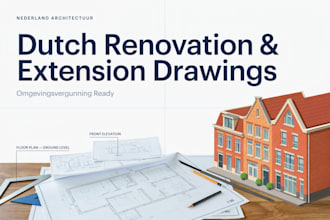 prepare renovation and extension drawings for dutch municipality permit
