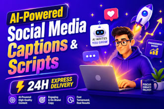 write engaging instagram captions and tiktok video scripts