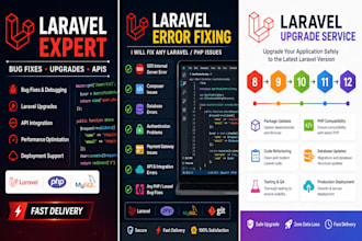 debug, fix bugs, upgrade and optimize your laravel PHP project