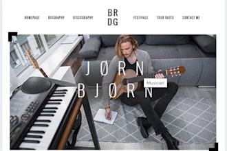 build musician shopify website design