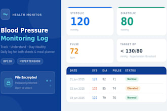 create professional health tracking excel tools
