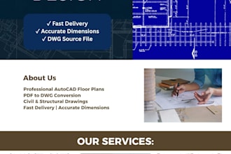 create autocad floor plans and civil engineering drawings