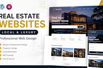 do real estate website, local,  luxury realtor web design , wordpress with idx