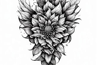 design a tattoo in black and white or in color