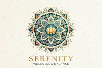design a beautiful mandala logo for your brand