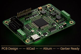 design pcb schematic and layout with fabrication ready gerber files