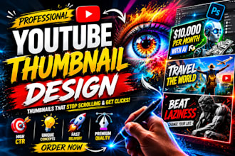 design eye catching youtube thumbnails that increase CTR