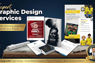 design professional flyer, business card and mockup