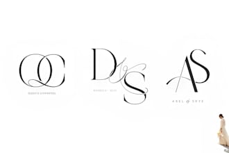 do wedding logo, initial design and wedding monogram