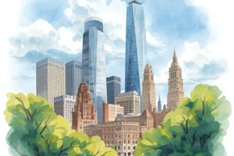 paint architecture or cityscape in watercolor