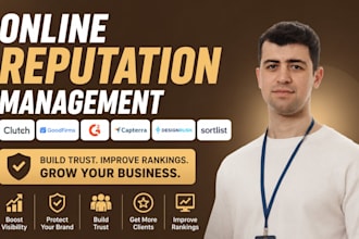 manage clutch g2 goodfirm gmb capterra designrush sortlist ORM online reputation