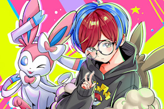 draw your pokemon team and you as a trainer