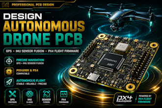 design autonomous drone pcb, gps, imu sensor fusion and px4 flight firmware
