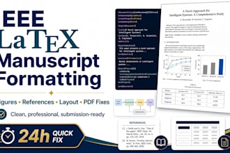 format your latex manuscript figures and references