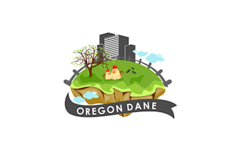 design small family farm oregon dane logo