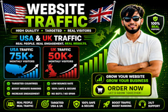 organic USA,UK website traffic to increase shopify sales esty ebay promotion