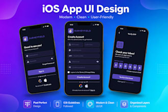 design and develop react native mobile app UI using expo