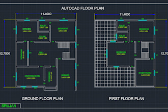 draw professional autocad floor plans and house plans