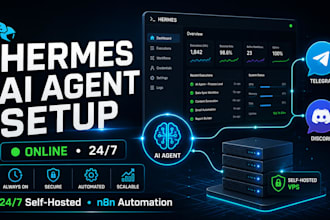 set up hermes ai agent with n8n automation on your vps