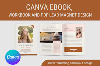 design professional ebook, workbook, journal, lead magnet and PDF layout