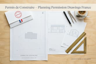 prepare permis de construire planning permission drawings in france