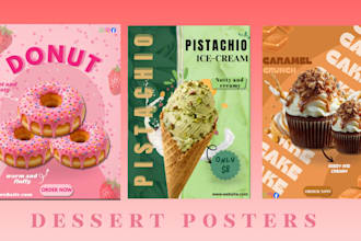 design mouthwatering dessert posters and bakery ads