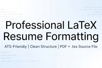 create and format ats friendly resume in latex